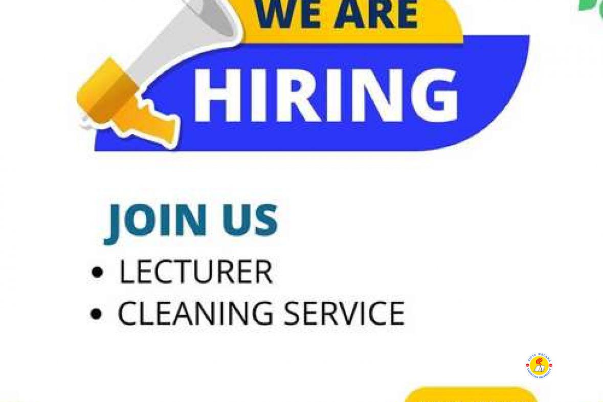 Lowongan Dosen Baru & Kepala Cleaning Service 2024 di Cipta Wacana University. jadilah pengajar handal, kembangkan karir akademik anda bersama kami